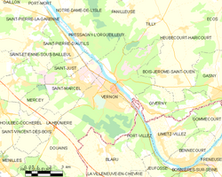 Map commune FR insee code 27681